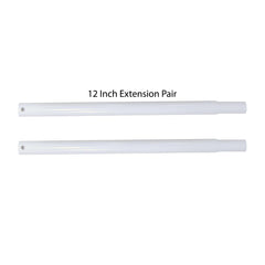 Display Guru White 12 inches Height Extensions Pole for Heavy-Duty Clothes Rail
