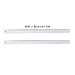 Display Guru White 18 inches Height Extensions Pole for Heavy-Duty Clothes Rail