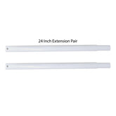 Display Guru White 24 inches Height Extensions Pole for Heavy-Duty Clothes Rail
