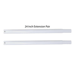 Display Guru White 24 inches Height Extensions Pole for Heavy-Duty Clothes Rail
