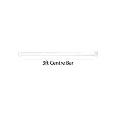 Display Guru White 3ft Long Centre Bar For Heavy-Duty Clothes Rail