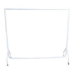 Display Guru Heavy Duty 3ft Long and 5ft High Garment Rail Steel White Clothes Rail