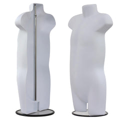 Display Guru Kids/Children’s White Hanging Body form Mannequin With Adjustable Stand for Shop Bust Display