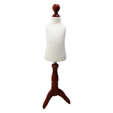 Children Kids Age 1 Tailors Dummy Mannequin, Cream Torso Bust with a Red Wood Tripod Stand