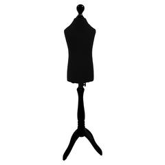 Children Kids Age 2-4 Tailors Dummy Mannequin, Black Torso Bust with a Black Wood Tripod Stand