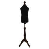 Children Kids Age 2-4 Tailors Dummy Mannequin, Black Torso Bust with a Dark Wood Tripod Stand