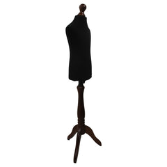 Children Kids Age 2-4 Tailors Dummy Mannequin, Black Torso Bust with a Dark Wood Tripod Stand