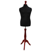 Children's Age 10-12 years Tailors Dummy Mannequin, Black Torso Bust with a Red Wood Tripod Stand