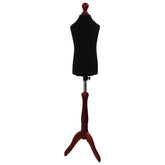 Children Kids Age 2-4 Tailors Dummy Mannequin, Black Torso Bust with a Red Wood Tripod Stand
