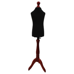 Children Kids Age 2-4 Tailors Dummy Mannequin, Black Torso Bust with a Red Wood Tripod Stand