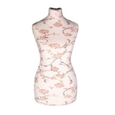 Display Guru Female Tailor Dummy Mannequin Spare Replacement Torso uk Size 6/8 Brown Flower on cream.