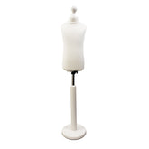 Children Kids Age 2-4 Years Tailors Dummy Mannequin, White Torso Bust with a White Wood Round Base