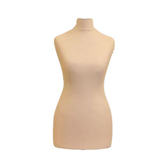 Display Guru Female Uk Size 6/8 Dressmakers Tailors Dummy Mannequin , Cream Torso Bust with Light Wood Round Base