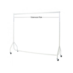Display Guru White 24 inches Height Extensions Pole for Heavy-Duty Clothes Rail