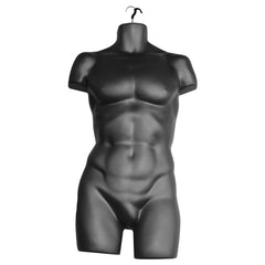 Display Guru Male Full Size Black Hanging Body Form Display Mannequin