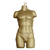 Display Guru Male Full Size Gold Hanging Body Form Display Mannequin