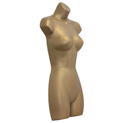 Display Guru Female Full Size Gold Hanging Body Form Display Mannequin