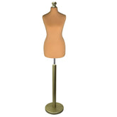Display Guru Female Uk Size 18/20 Dressmakers Tailors Dummy Mannequin Gold Torso Bust with Gold Wood Round Base