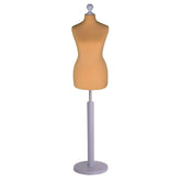 Display Guru Female Uk Size 6/8 Dressmakers Tailors Dummy Mannequin , Gold Torso Bust with Silver Wood Round Base
