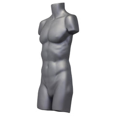 Display Guru Male Full Size Silver Hanging Body Form Display Mannequin