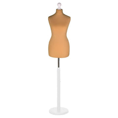 Display Guru Female Uk Size 12/14 Dressmakers Tailors Dummy Mannequin , Glod Torso Bust with White Wood Round Base