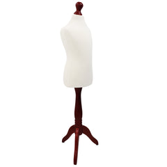 Children Kids Age 5-6 Years Tailors Dummy Mannequin, White Torso Bust with a Red Wood Tripod Stand