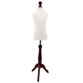 Children Kids Age 6-8 Years Tailors Dummy Mannequin, White Torso Bust with a Red Wood Tripod Stand