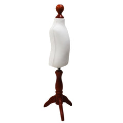 Children Kids Age 1 year Tailors Dummy Mannequin, White Torso Bust with a Red Wood Tripod Stand
