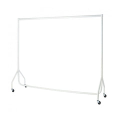 Display Guru Heavy Duty 6ft Long and 5ft High 2-Tier Double Garment Rail Steel White Clothes Rail