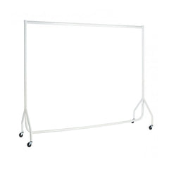 Display Guru Heavy Duty 6ft Long and 5ft High 2-Tier Double Garment Rail Steel White Clothes Rail