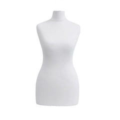 Display Guru Female Uk Size 10/12 Dressmakers Tailors Dummy Mannequin, White Torso Bust With Lightwood Tripod Stand