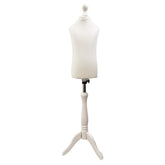 Children Kids Age 2-4 Tailors Dummy Mannequin, White Torso Bust with a White Wood Tripod Stand