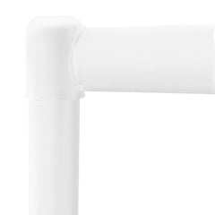 Display Guru Heavy Duty 3ft Long and 5ft High 2-Tier Double Garment Rail Steel White Clothes Rail