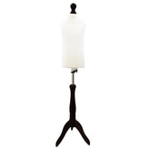 Children Kids Age 2-4 Tailors Dummy Mannequin, White Torso Bust with a Black Wood Tripod Stand