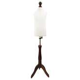 Children Kids Age 2-4 Tailors Dummy Mannequin, White Torso Bust with a Dark Wood Tripod Stand