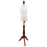 Children Kids Age 2-4 Tailors Dummy Mannequin, White Torso Bust with a Red Wood Tripod Stand