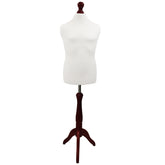 Children's Age 10-12 years Tailors Dummy Mannequin, White Torso Bust with a Red Wood Tripod Stand