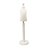 Children Kids Age 1 year Tailors Dummy Mannequin, White Torso Bust with a white Wood Round Base