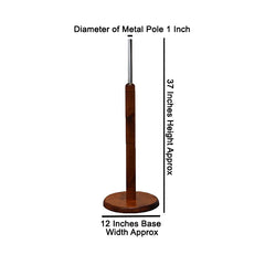 Display guru Premium dark wood round base stand for tailor mannequins and dressmaker dummies