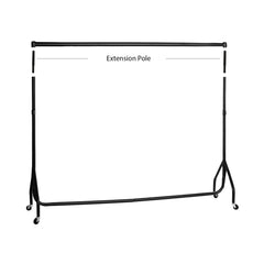 Display Guru Black 12 inches Height Extensions Pole for Heavy-Duty Clothes Rail