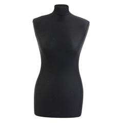 Display Guru Female Uk Size 16/18 Dressmakers Tailors Dummy Mannequin, Black Torso Bust With Red Wood Tripod Stand