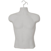 Display Guru Half Body Form 3 Quarter Light Skin Male Hanging Mannequin Shop Bust Display