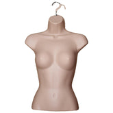 Display Guru Half Body Form 3 Quarter Dark Skin Female Hanging Mannequin for Shop Bust Display