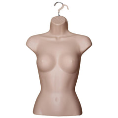Display Guru Half Body Form 3 Quarter Dark Skin Female Hanging Mannequin for Shop Bust Display