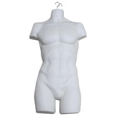 Display Guru Male Full Size White Hanging Body Form Display Mannequin