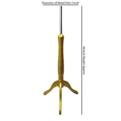 Display Guru Female Uk Size 18/20 Dressmakers Tailors Dummy Mannequin, Brown Flower on Cream Torso Bust With Gold Wood Tripod Stand