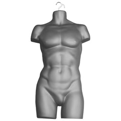 Display Guru Male Full Size Silver Hanging Body Form Display Mannequin