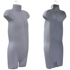 Display Guru Kids/Children’s Silver Hanging Body form Mannequin With Adjustable Stand for Shop Bust Display