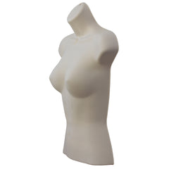Display Guru Half Body Form 3 Quarter Light Skin Female Hanging Mannequin for Shop Bust Display
