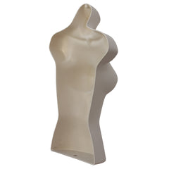 Display Guru Half Body Form 3 Quarter Light Skin Female Hanging Mannequin for Shop Bust Display